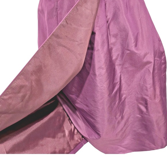 J Crew Dress Womens 4 Petite Purple Silk Sleeveless Ruffle Party Cocktail Lined - Picture 3 of 13